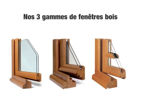 Nos 3 gammes de fenêtres bois sur mesure