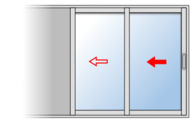 Fenêtre coulissante aluminium 2 vantaux 2 rails