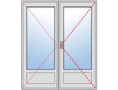 Porte-fenêtre PVC deux vantaux
